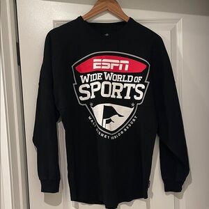ESPN Wide World of Sports Black Long Sleeve spirit Jersey xs